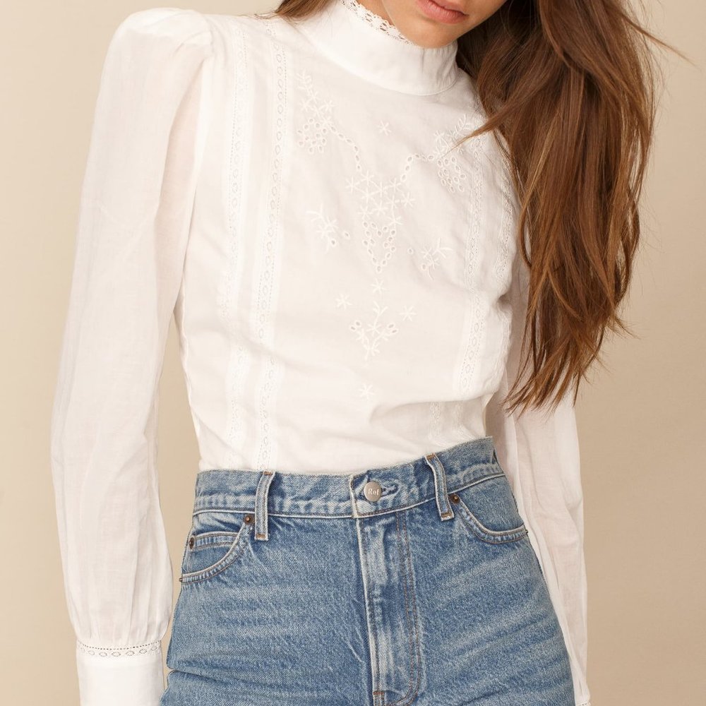 NWT Reformation Tennyson Top White XS